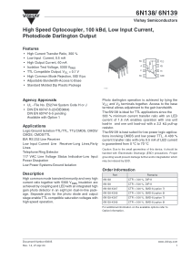 6N138、6N139-高倍率达灵顿光藕合器英文数据手册