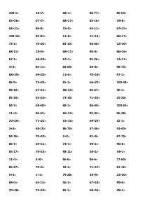 100以内加减法