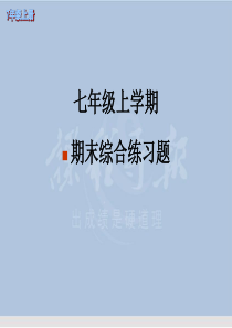 】七年级数学上册期末练习题PPT课件