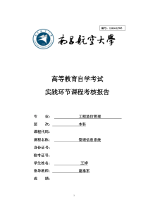 管理信息系统实践报告