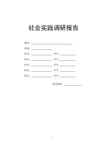 调研报告格式范例