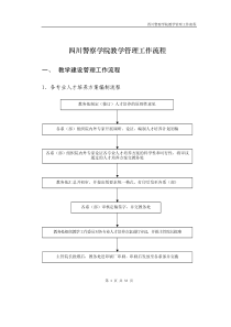 四川警察学院教学管理工作流程