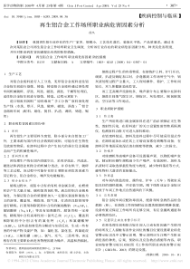 再生铝合金工作场所职业病危害因素分析