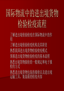 国际物流中的进出境货物检验检疫流程