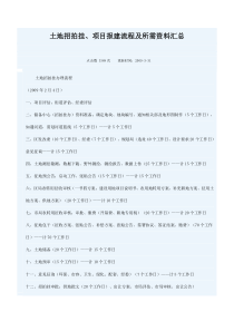 土地招拍挂流程及所需资料汇总