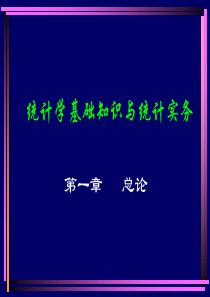 统计学基础知识与统计实务第1～2章