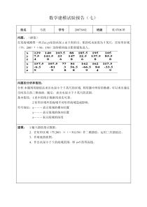 数学建模实验报告7