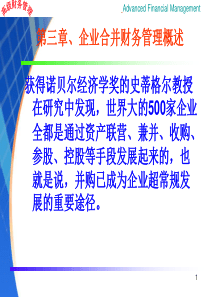 第三章、企业并购财务管理概述