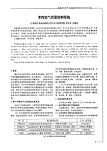 车内空气质量控制思路