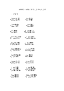 部编版三年级语文下册字词句知识总结