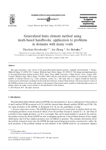 Generalized finite element method using