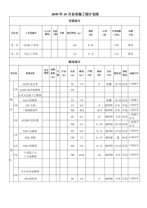 09年10月份计划doc