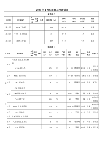 09年1月份计划doc