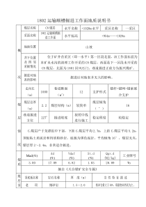 1802运输顺槽掘进工作面地质说明书