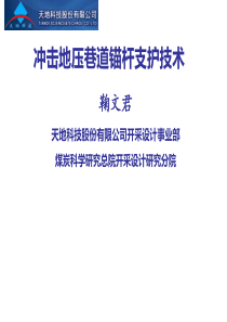 冲击地压巷道锚杆支护技术