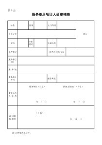 3服务基层项目人员审核表