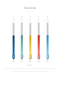 创意温度计形PPT柱形图
