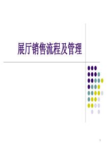 展厅销售流程及管理（PPT58页)