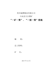 诚搏公司天合矿2018年度一矿一策11