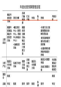 年度经营预算管理流程