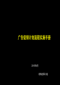 广告促销价格计划流程和实施手册