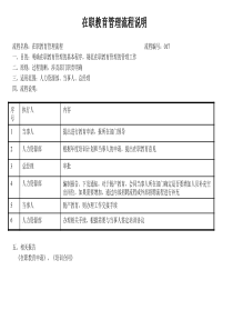 建筑业人力资源部在职教育管理流程