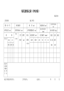 80钻孔桩钻记录