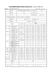 水泥标准稠度和凝结时间测定仪校验记录表