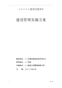 代建项目建设实施方案