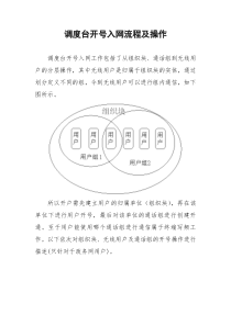 政务调度台开号入网流程