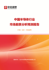 中国半导体行业市场前景分析预测年度报告(目录)