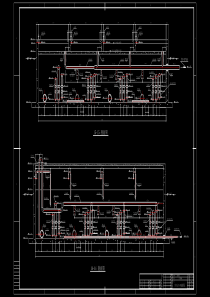 某2万吨曝气生物滤池天钢滤池15151616剖面图dwg201903180804