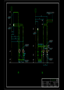 某电厂锅炉补给水处理系统换热器进出口管路剖面图dwg2019031720450422