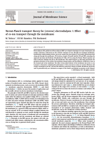 2NernstPlancktransporttheoryforreverseelectrodialy