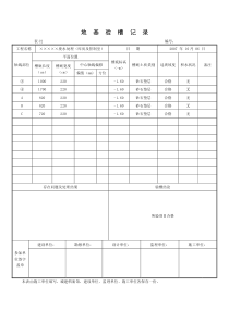 5库房地基验槽记录