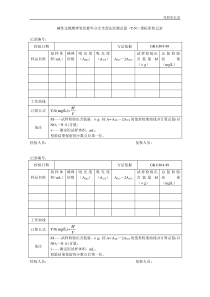 6碱性过硫酸钾氧化紫外分光光度法监测总氮TN指标原始记录