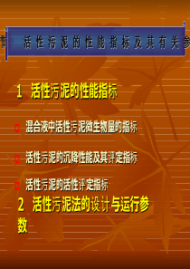 9活性污泥的行能指标及其有关参数