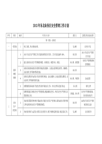 2013年业务区及运营公司安全管理工作计划