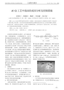 A2O工艺中泡沫的成因分析及控制措施