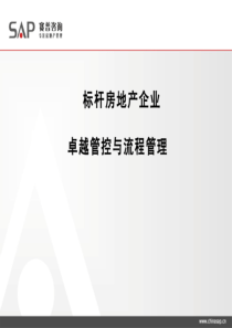 标杆房地产企业卓越管控与流程管理