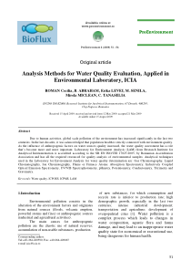 AnalysisMethodsforWaterQualityEvaluationAppliedinE