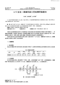 AO生化混凝沉淀工艺处理印染废水