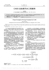 CASS法处理污水工程案例