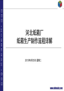 河北纸箱厂纸箱生产制作流程详解