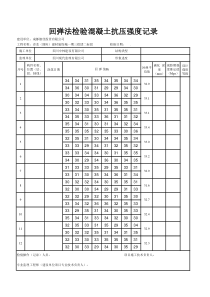 砼回弹记录表