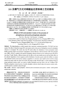 DO及曝气方式对磷酸盐还原除磷工艺的影响