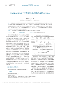 EGSBCASS工艺处理头孢类抗生素生产废水