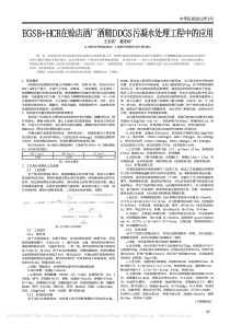 EGSBHCR在赊店酒厂酒精DDGS污凝水处理工程中的应用王志钦