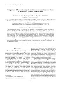 Huang2011GeochemJLipidsinleavesandroots