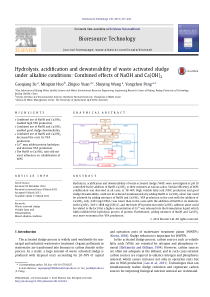 Hydrolysisacidificationanddewaterabilityofwasteact